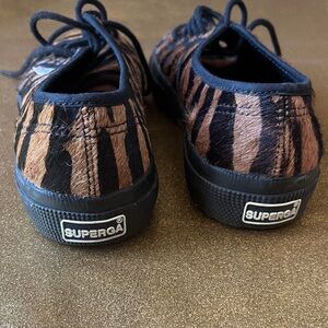 Superga Women's Tiger Stripe Sneakers - Black and Brown